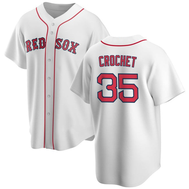 Boston Red Sox #35 Garrett Crochet White HOLBERT 2024 Cool Base Stitched Jersey