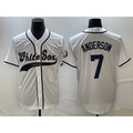 Chicago White Sox #7 Tim Anderson White HOLBERT Cool Base Stitched Jersey