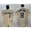 Philadelphia Phillies #8 Nick Castellanos Cream HOLBERT Gothic Vapor Limited Stitched Jersey