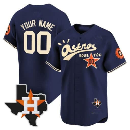 Custom Houston Astros Cactus Jack Style Vapor Premier Limited Jersey ¨C Navy HOLBERT