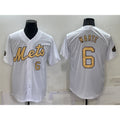 New York Mets #6 Starling Marte Number White HOLBERT 2022 All Star Stitched Cool Base Jersey