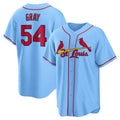 St. Louis Cardinals #54 Sonny Gray Light Blue HOLBERT Alternate Replica Jersey