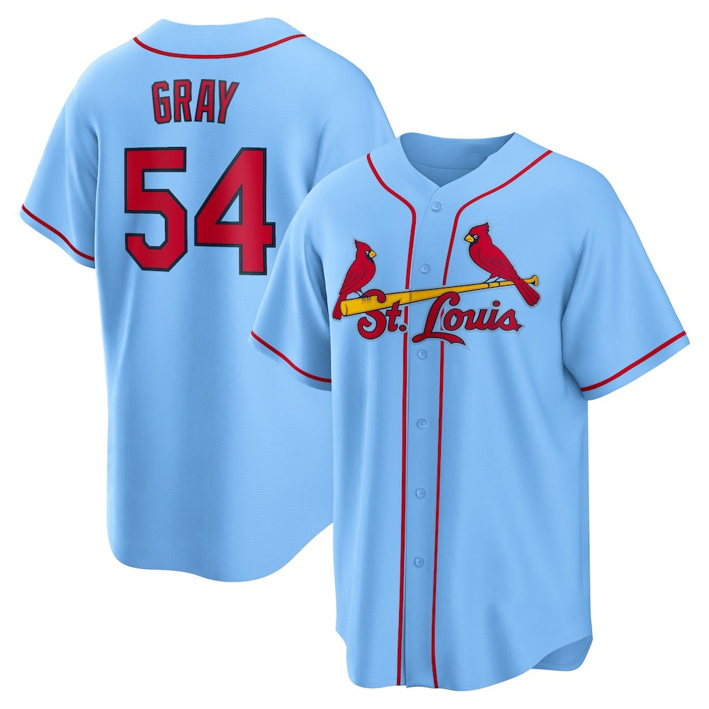St. Louis Cardinals #54 Sonny Gray Light Blue HOLBERT Alternate Replica Jersey