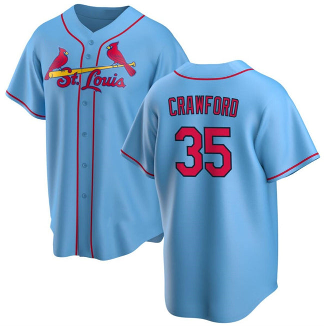 St. Louis Cardinals #35 Brandon Crawford Blue HOLBERT Cool Base Stitched Jersey