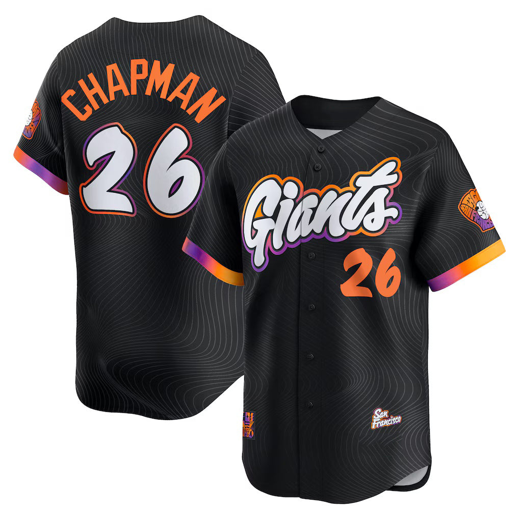 San Francisco Giants #26 Matt Chapman Black HOLBERT Anthracite 2025 City Connect Limited Jersey