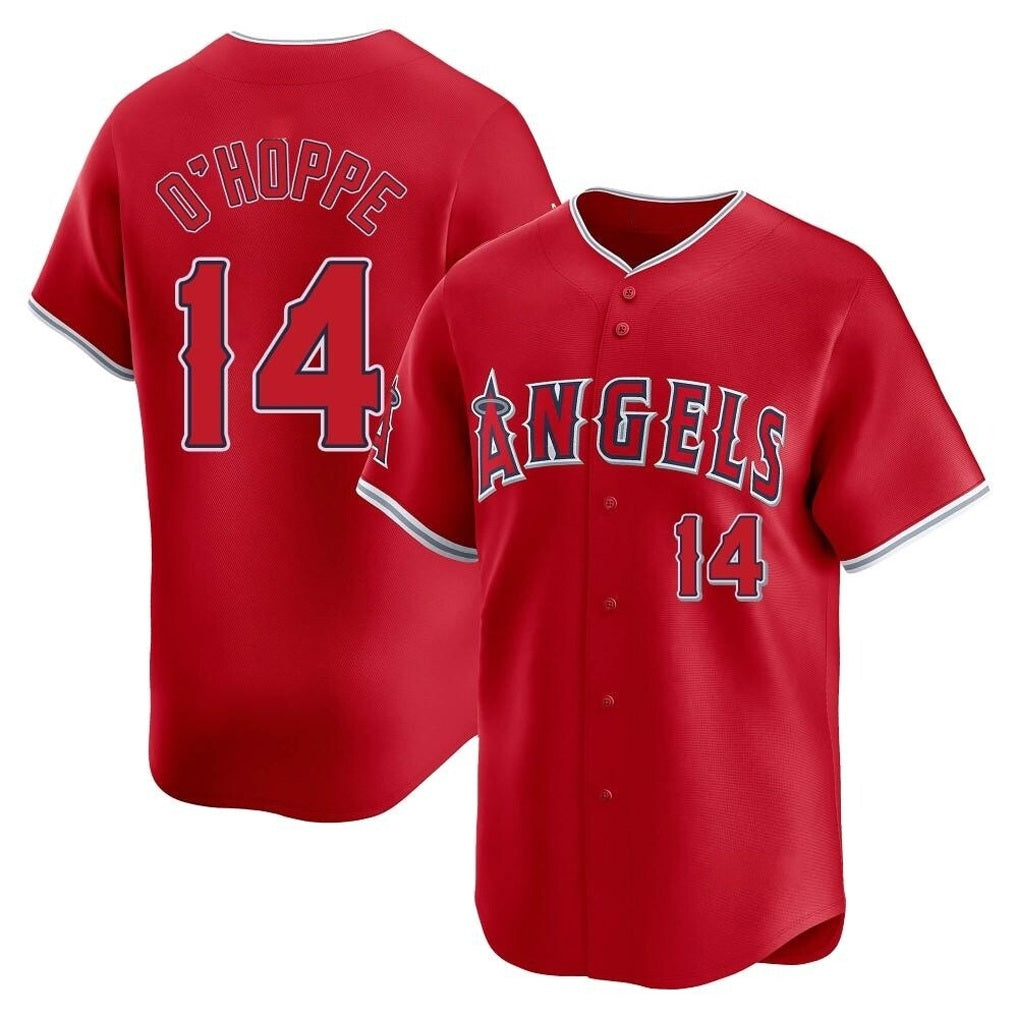 Los Angeles Angels #14 Logan O'Hoppe Player Red HOLBERT Home Limited Stitched Jerseys