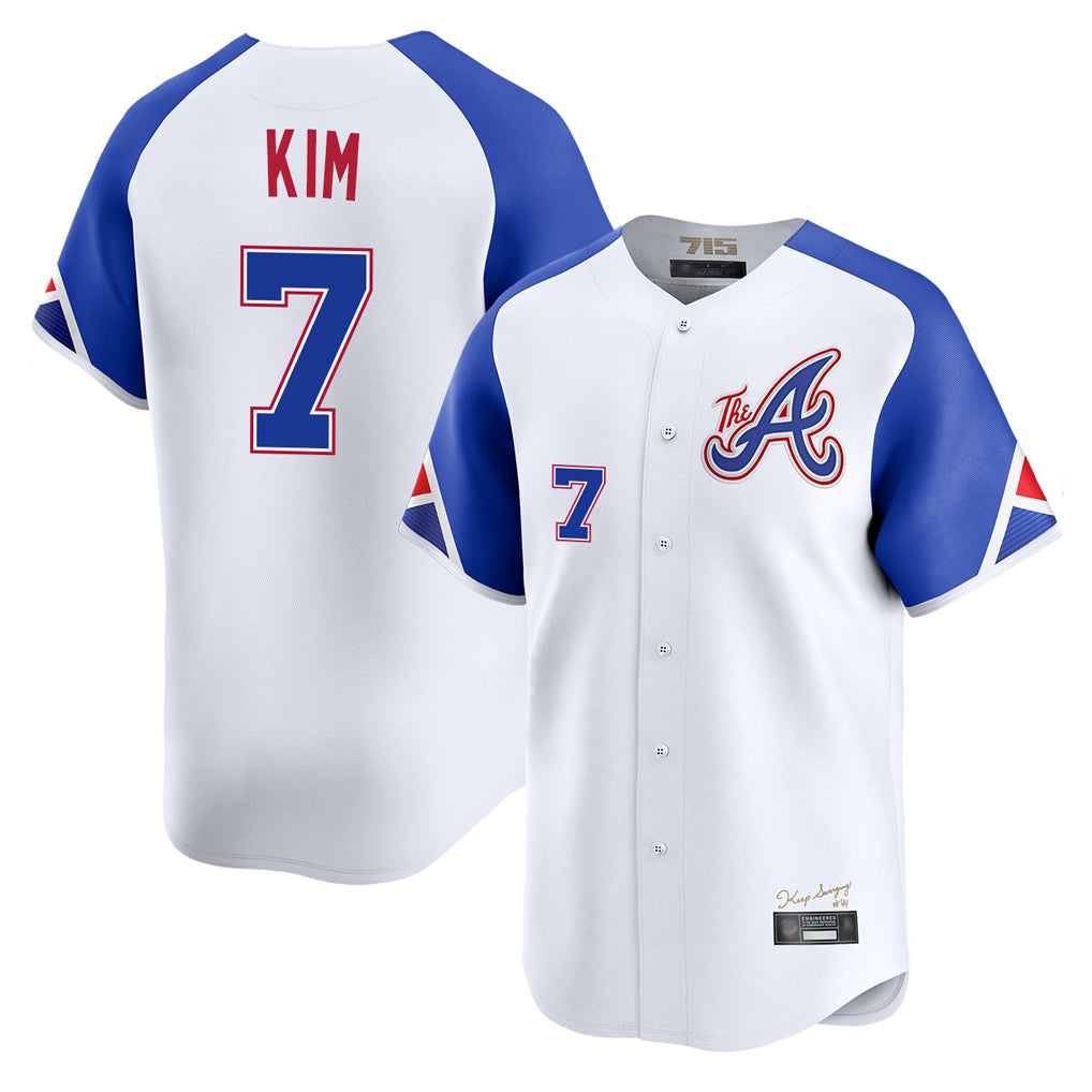 Atlanta Braves #7 Ha-Seong Kim Player White HOLBERT City Connect Limited Home Game Stitched Jerseys