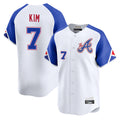 Atlanta Braves #7 Ha-Seong Kim Player White HOLBERT City Connect Limited Home Game Stitched Jerseys