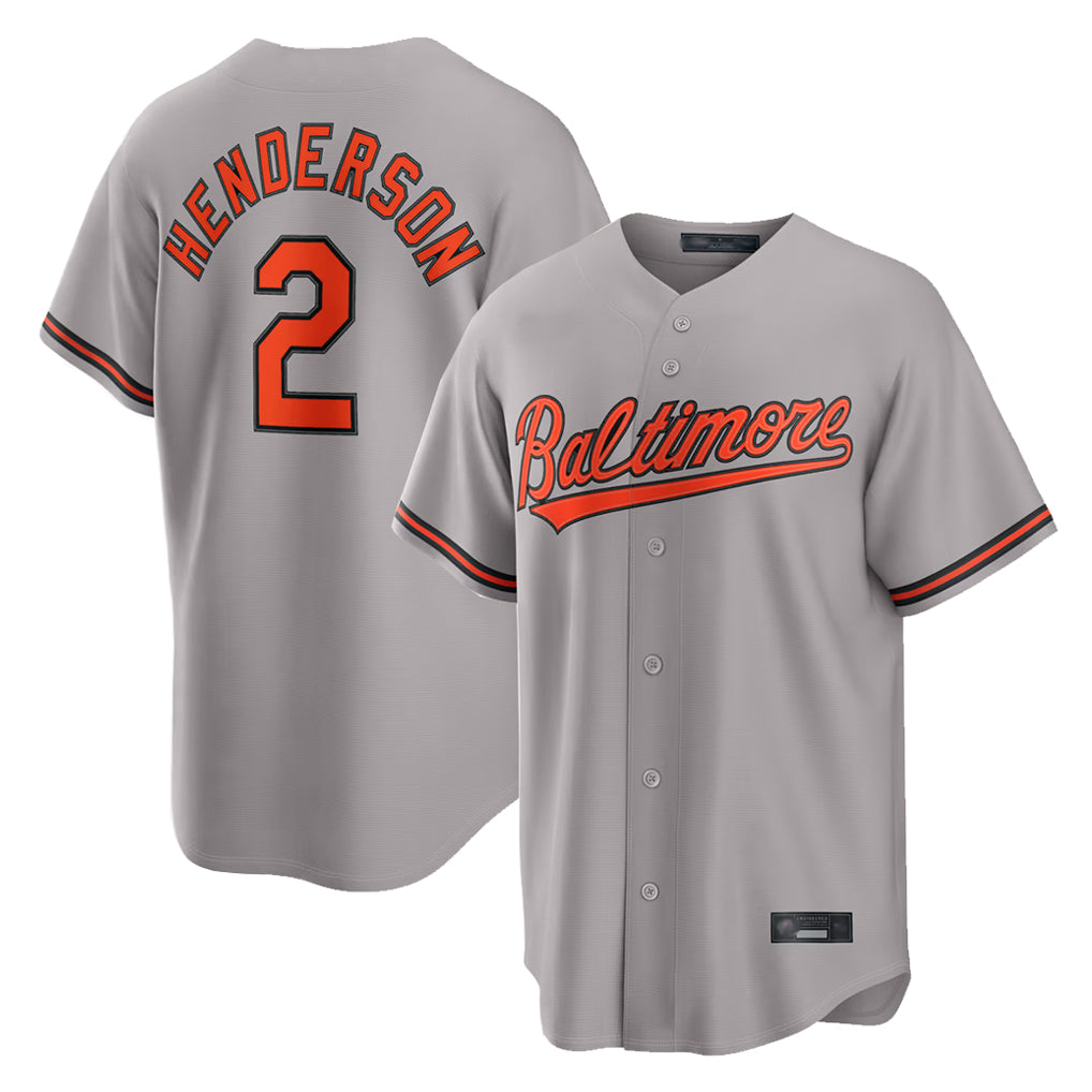Baltimore Orioles #2 Gunnar Henderson Player Gray HOLBERT Home Game Stitched Jerseys