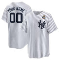 Custom New York Yankees Active Player White HOLBERT 2024 World Series Cool Base Stitched Jersey