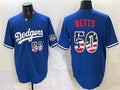 Los Angeles Dodgers #50 Mookie Betts Royal HOLBERT 250 Fourth of July Stitched Jersey