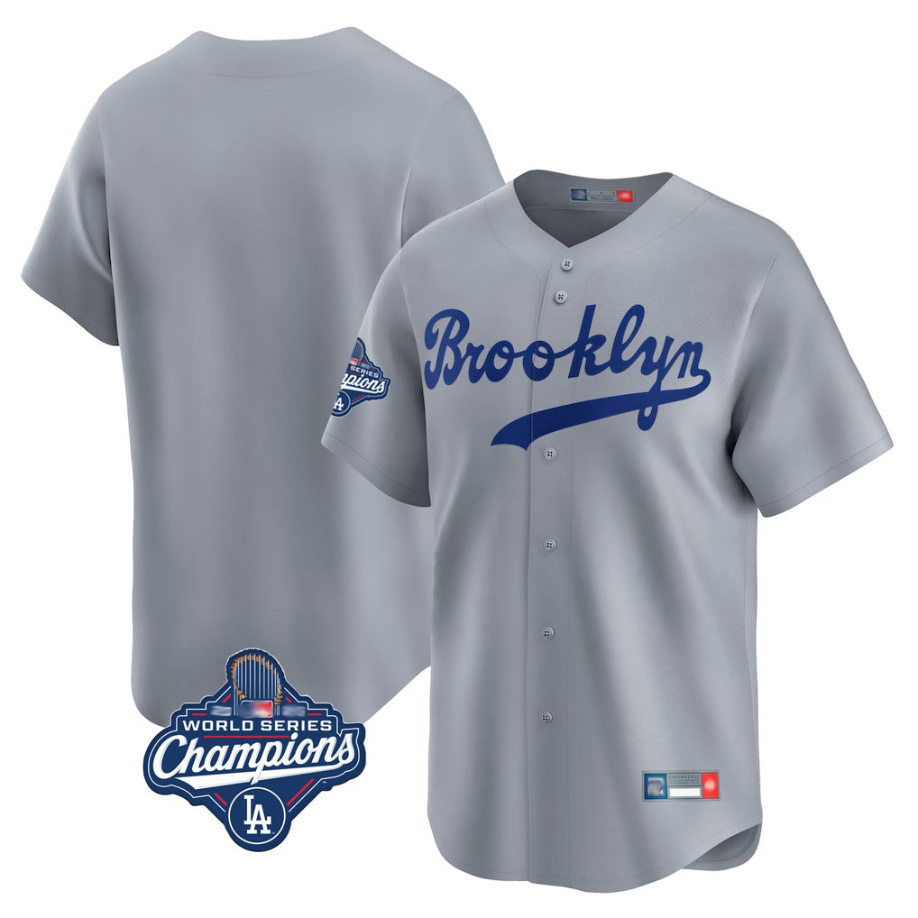 Los Angeles Dodgers Blank Player Gray HOLBERT Game Limited Home World Series Meet Stitched Jerseys