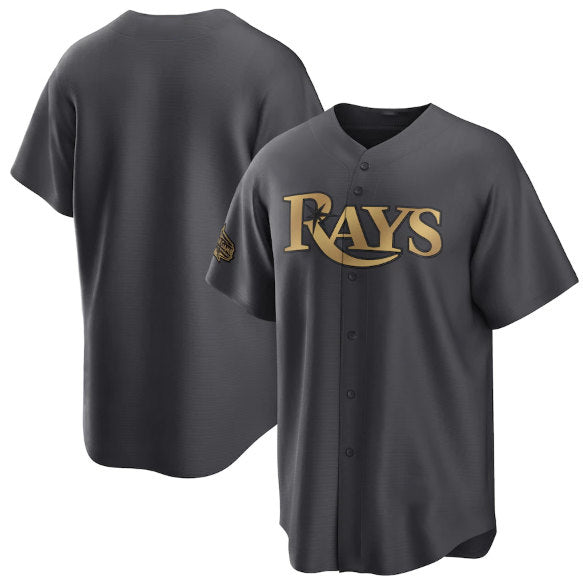 Tampa Bay Rays Blank Charcoal HOLBERT 2022 All-Star Cool Base Stitched Jersey
