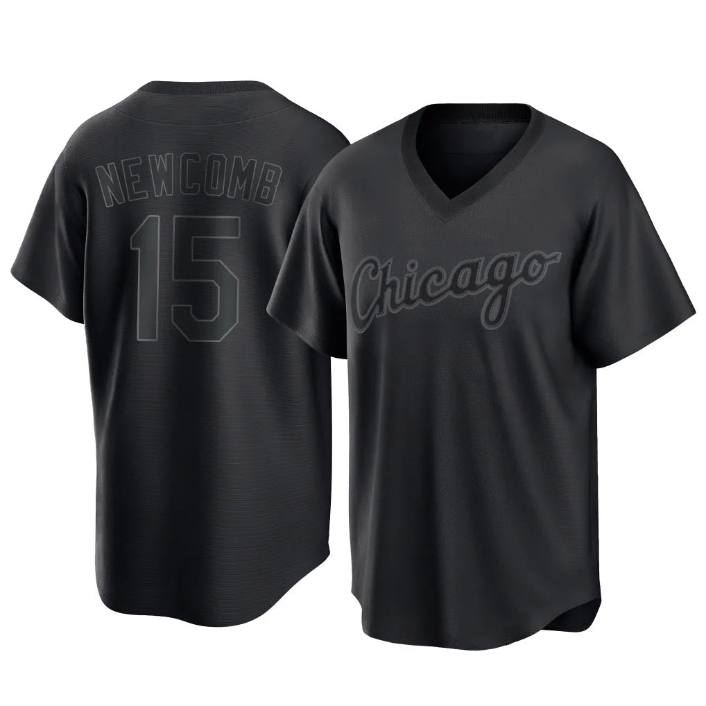 Chicago White Sox #15 Sean Newcomb Player Black HOLBERT T-shirt Home Game Stitched Jerseys