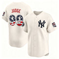 New York Yankees #99 Aaron Judge Cream HOLBERT USA 250 Fourth of July Limited Stitched Jersey