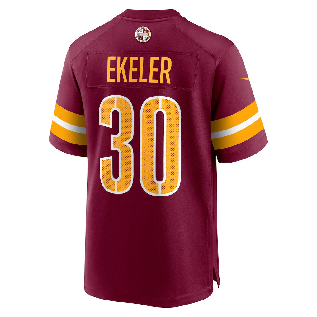W.Commanders #30 Austin Ekeler Burgundy HOLBERT Game Jersey