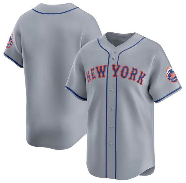 New York Mets Blank 2024 Gray HOLBERT Away Limited Stitched Jersey
