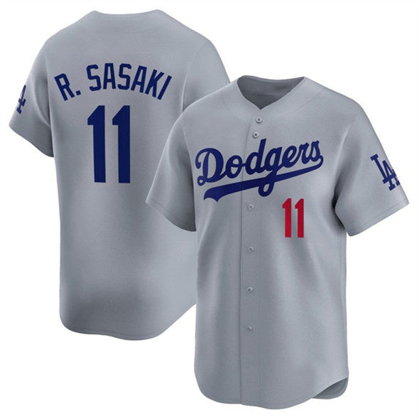 Los Angeles Dodgers #11 Roki Sasaki Gray HOLBERT 2025 Alternate Limited Stitched Jersey