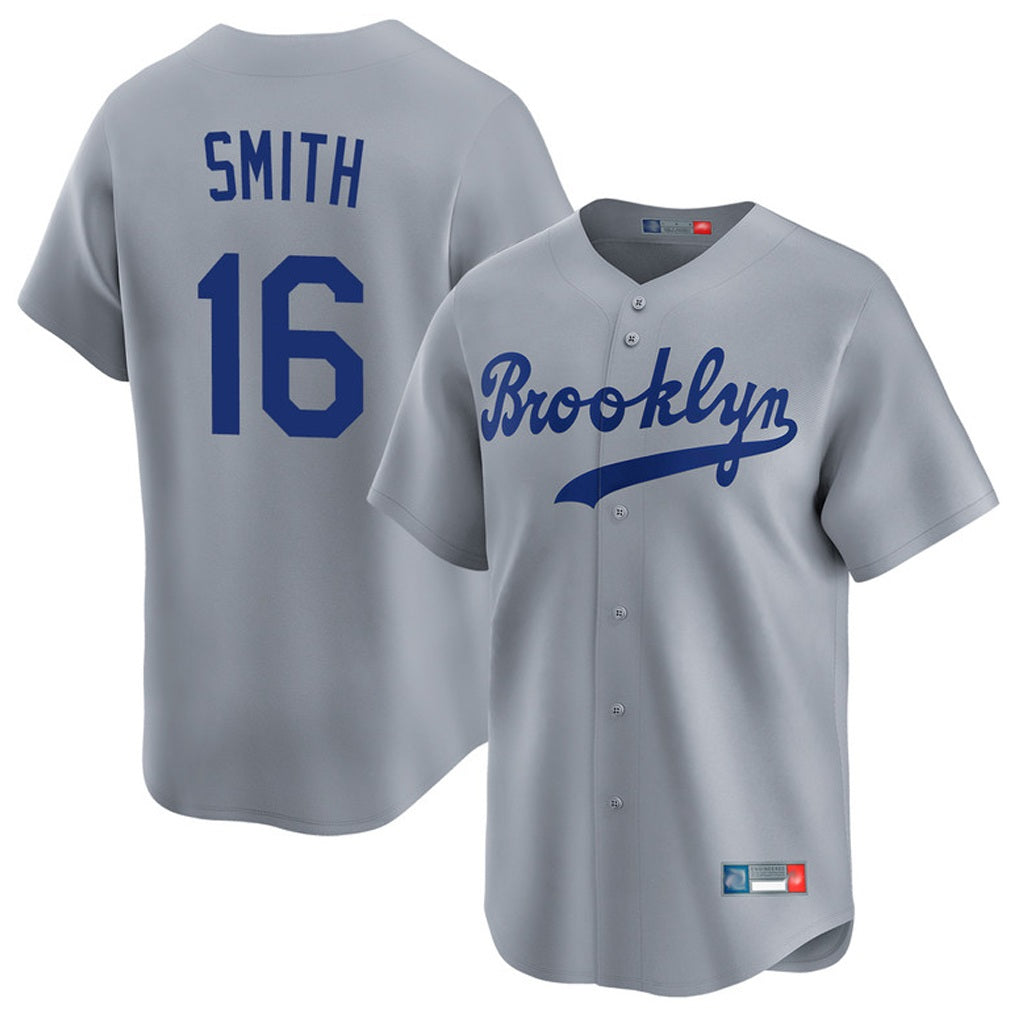 Los Angeles Dodgers #16 Will Smith Player Gray HOLBERT Game Limited Home Stitched Jerseys