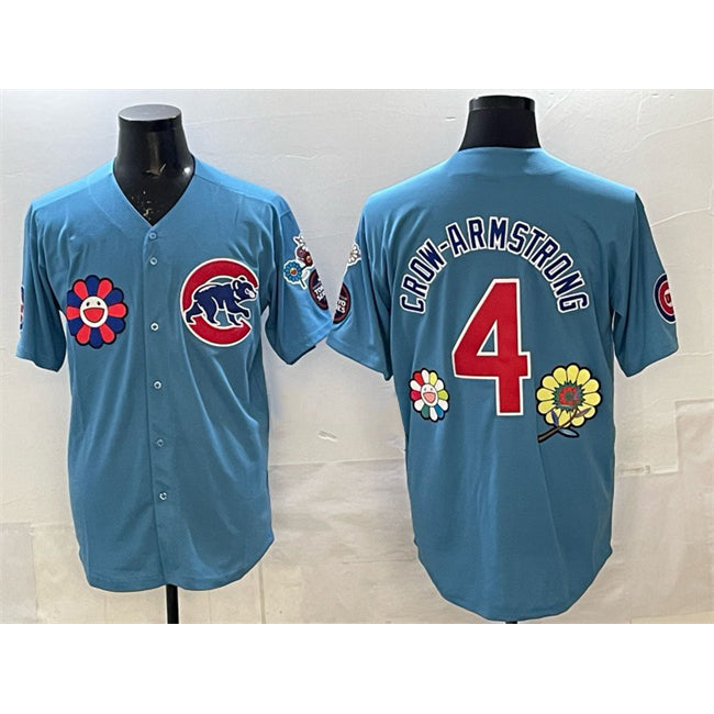 Chicago Cubs #4 Pete Crow-Armstrong Blue HOLBERT 2025 Tokyo Series 2nd Alternate Limited Stitched Jersey