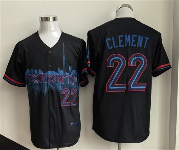Toronto Blue Jays #22 Ernie Clement Navy HOLBERT 2024 City Connect Limited Stitched Jersey