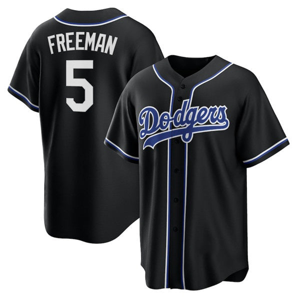 Los Angeles Dodgers #5 Freddie Freeman Black HOLBERT Lights Out Limited Stitched Jersey