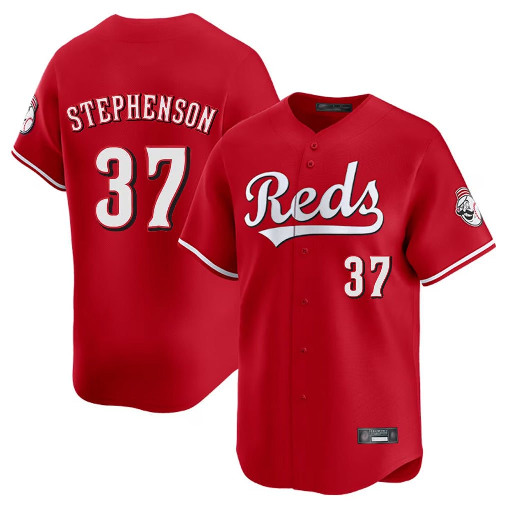 Cincinnati Reds #37 Tyler Stephenson Player Red HOLBERT Home Limited Stitched Jerseys