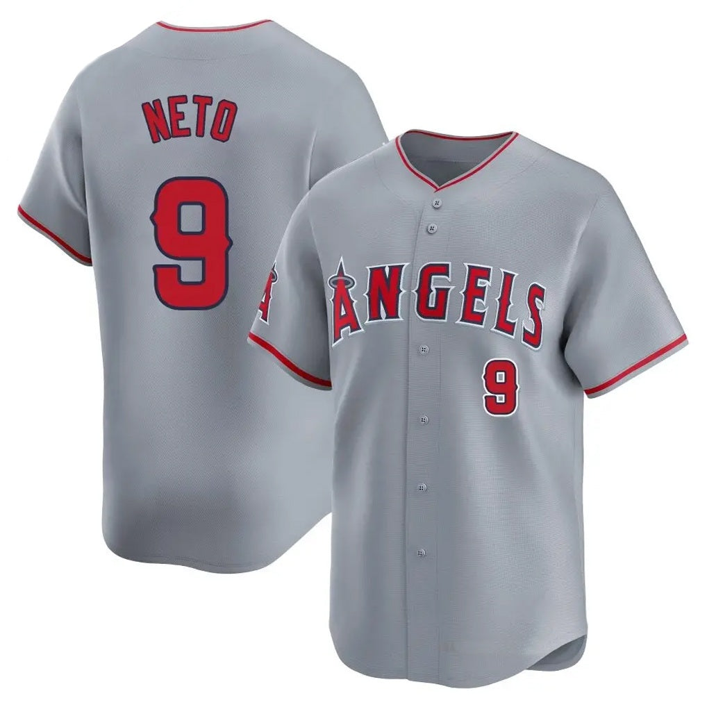 Los Angeles Angels #9 Zach Neto Player Gray HOLBERT Home Limited Stitched Jerseys