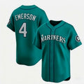 Seattle Mariners #4 Colt Emerson Aqua HOLBERT Limited Stitched jersey