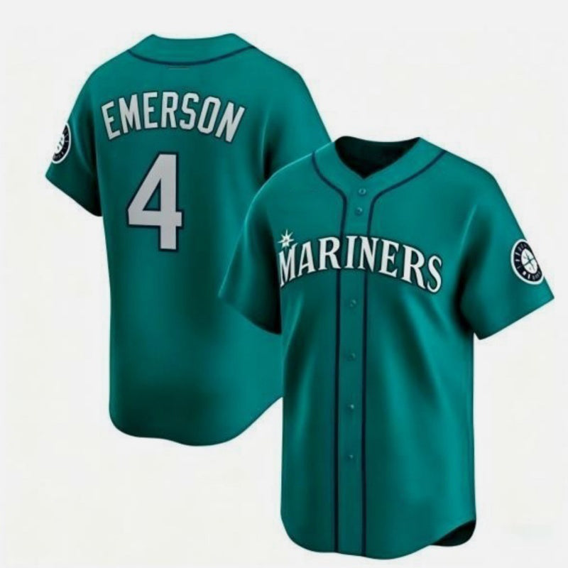 Seattle Mariners #4 Colt Emerson Aqua HOLBERT Limited Stitched jersey