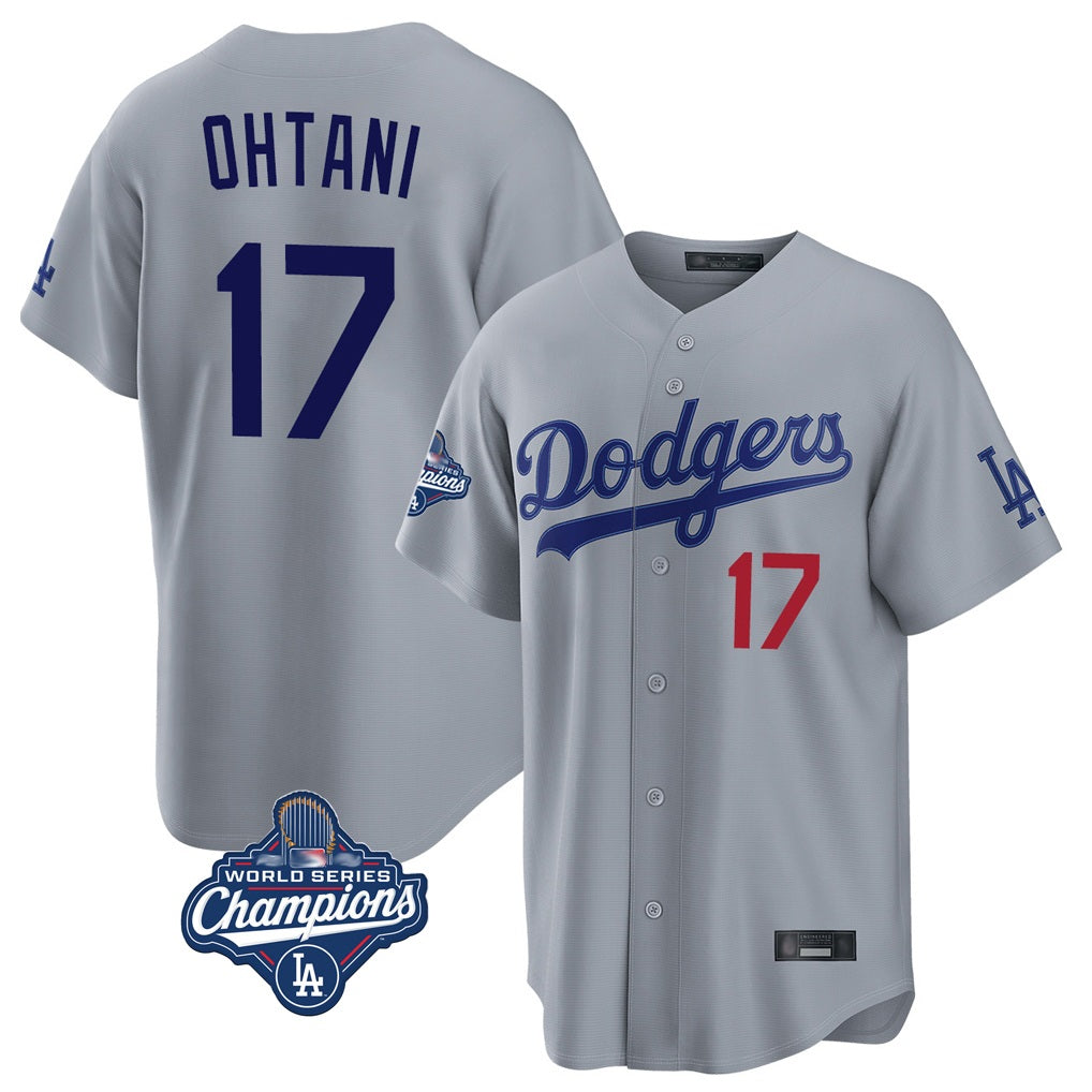 Los Angeles Dodgers #17 Shohei Ohtani Player Gray HOLBERT World Series Meet Game Home Stitched Jerseys