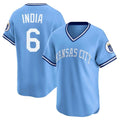 Kansas City Royals #6 Jonathan India Player Light Blue HOLBERT Limited Throwback Cooperstown Collection T-shirt Stitched Jerseys