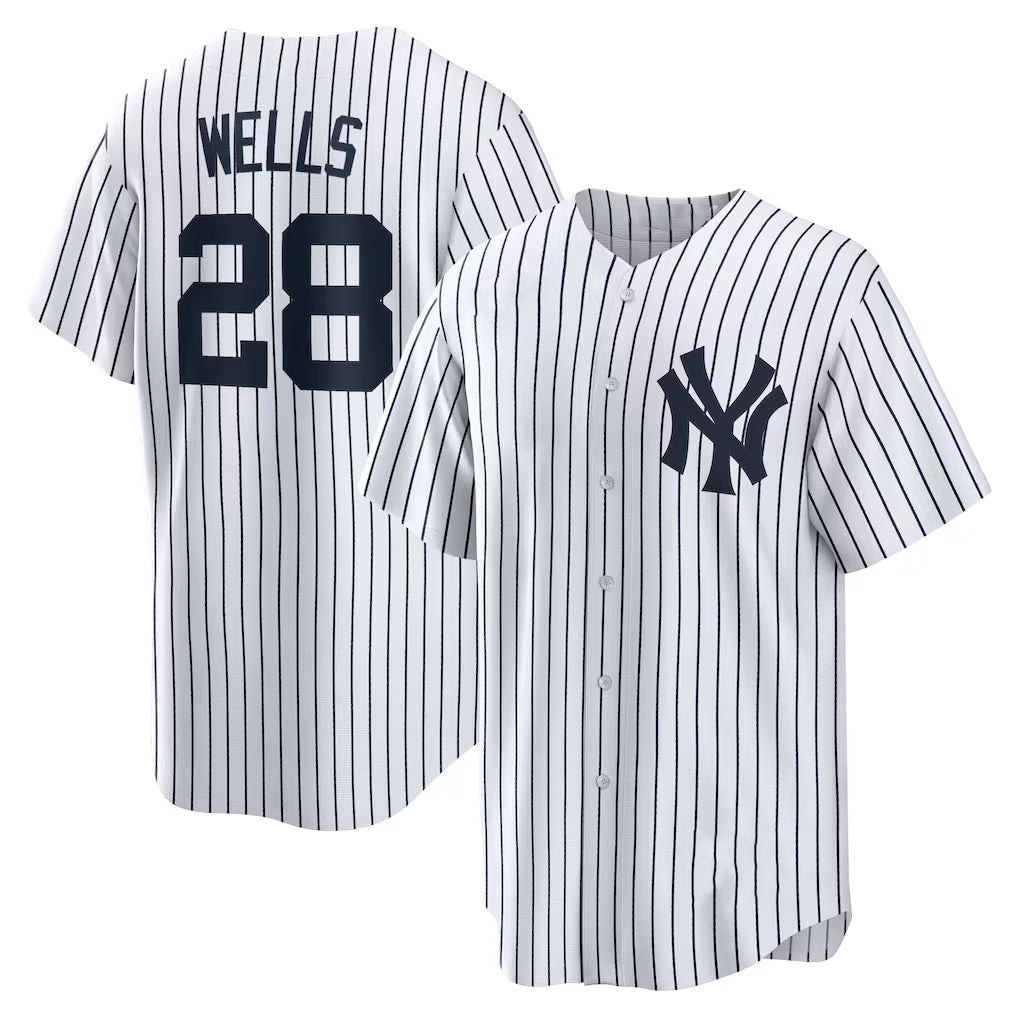 New York Yankees #28 Austin Wells White HOLBERT Home Replica Jersey