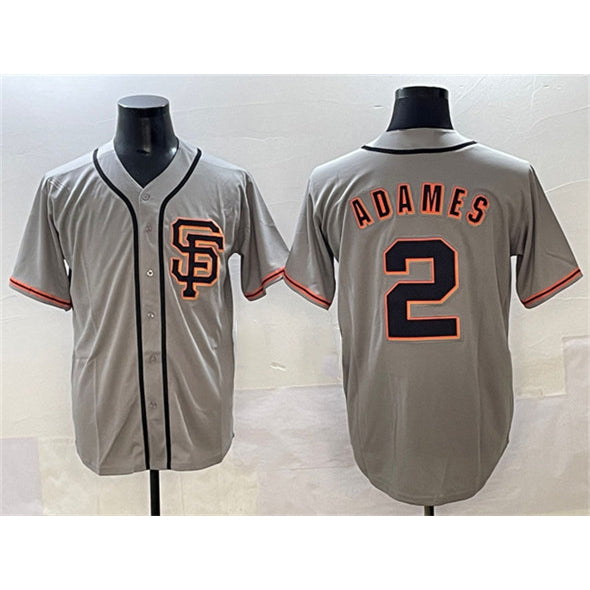 San Francisco Giants #2 Willy Adames Gray HOLBERT Cool Base Stitched Jersey