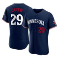 Minnesota Twins #29 Rod Carew Player Navy HOLBERTReplica Home Limited Elite Stitched Jerseys