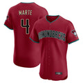 Arizona Diamondbacks #4 Ketel Marte Player Red HOLBERT Limited Elite Home Game Stitched Jerseys