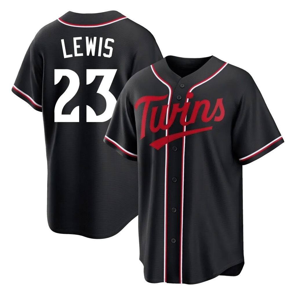 Minnesota Twins #23 Royce Lewis Player Black HOLBERTFashion Out Home Limited Stitched Jerseys