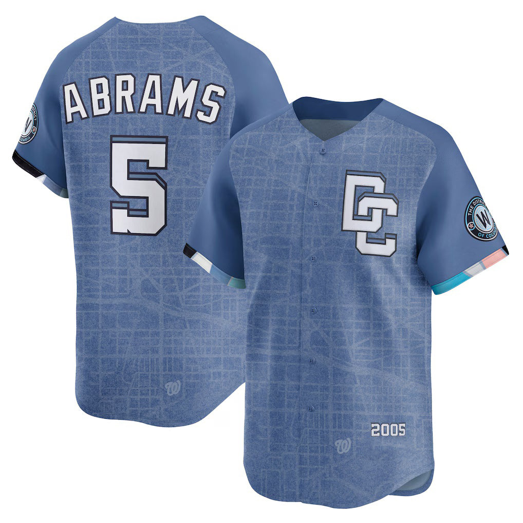 Washington Nationals #5 CJ Abrams Blue HOLBERT 2025 City Connect Limited Jersey