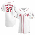 Cincinnati Reds #37 Tyler Stephenson White HOLBERT Stitched Flex Base Jersey