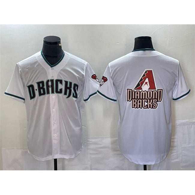Arizona Diamondbacks White HOLBERT Team Big Logo Cool Base Stitched Jerseys