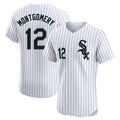 Chicago White Sox #12 Colson Montgomery Player White HOLBERT Stripe Limited Elite Home Stitched Jerseys