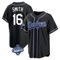 Los Angeles Dodgers #16 Will Smith Player Black HOLBERT World Series Meet Carbon Limited Home Stitched Jerseys
