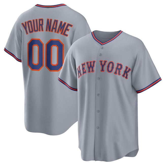 Custom New York Mets Active Player Gray HOLBERT 2025 Limited Stitched Jersey