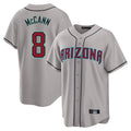 Arizona Diamondbacks #8 James McCann Player Gray HOLBERT Road Home Game Stitched Jerseys