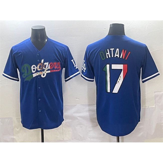 Los Angeles Dodgers #17 Shohei Ohtani Blue HOLBERT Mexico Stitched Jersey