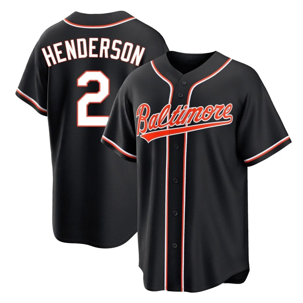 Baltimore Orioles #2 Gunnar Henderson Player Black HOLBERT Out Home Game Stitched Jerseys