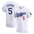 Los Angeles Dodgers #5 Freddie Freeman Player White HOLBERT Limited Elite Home Stitched Jerseys