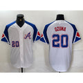 Atlanta Braves #20 Marcell Ozuna Number White HOLBERT 2023 City Connect Flex Base Stitched Jersey