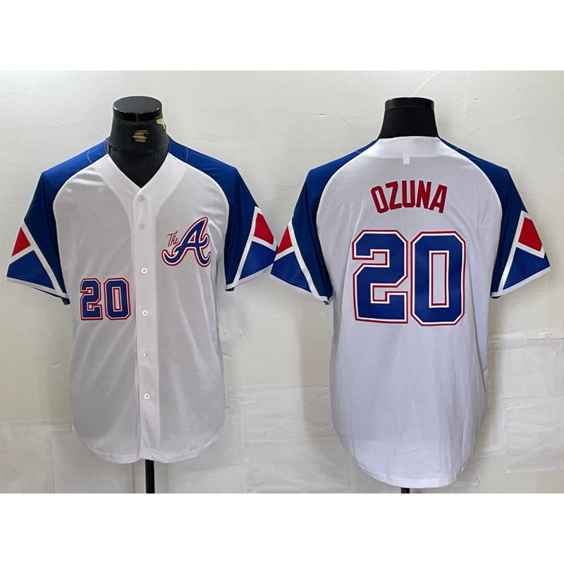 Atlanta Braves #20 Marcell Ozuna Number White HOLBERT 2023 City Connect Flex Base Stitched Jersey