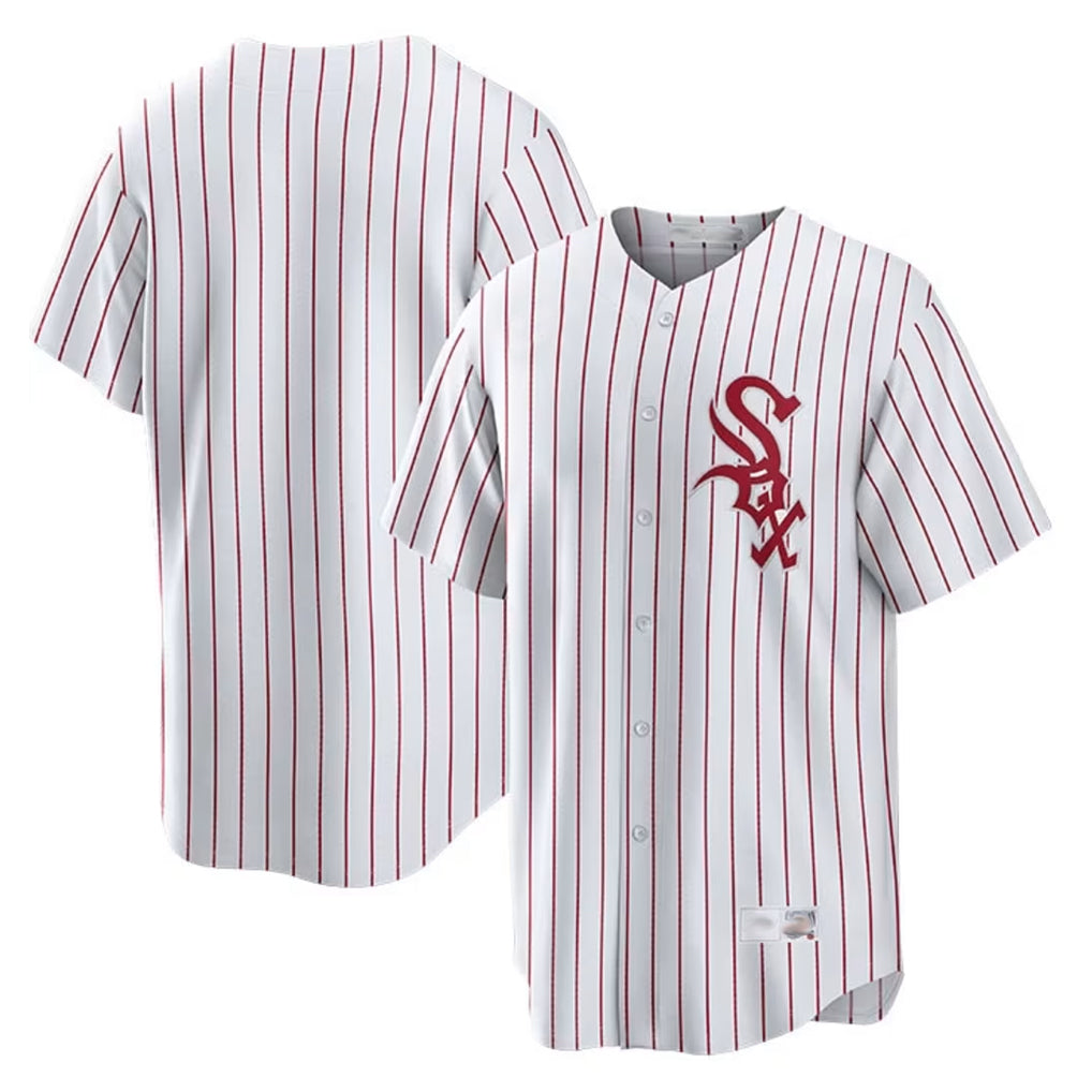 Chicago White Sox Blank Player Red HOLBERT Stripe White Home Game Stitched Jerseys